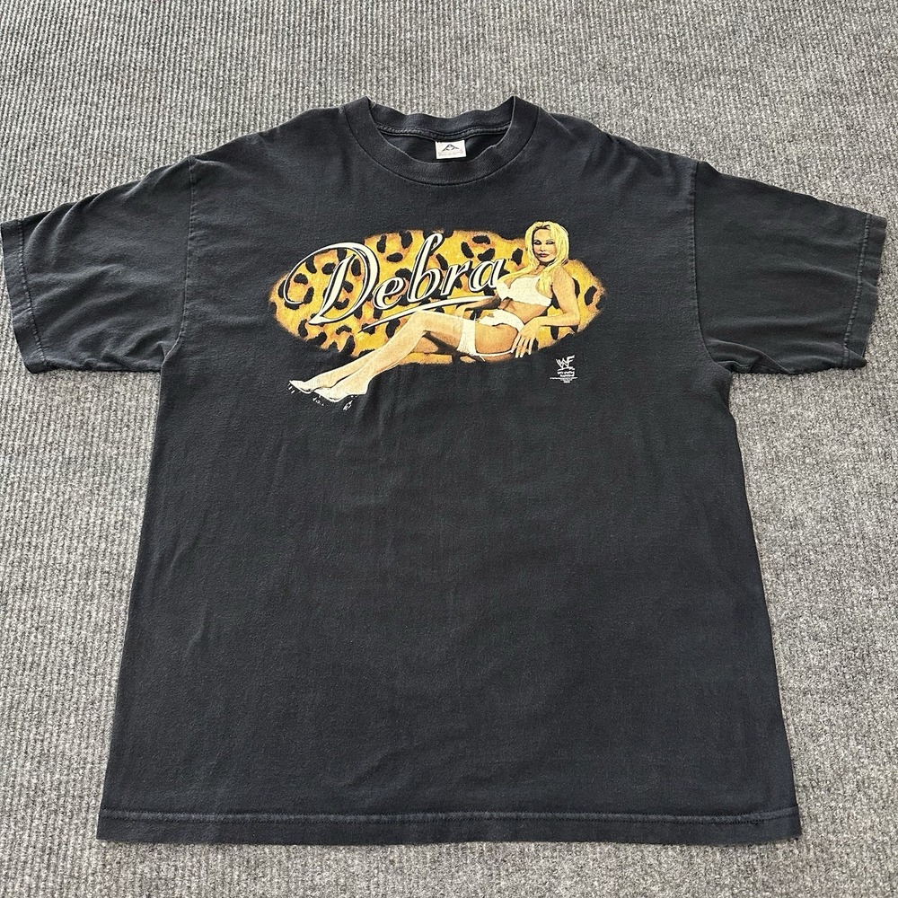 Vintage DEBRA MARSHALL "Can I Play With Your‎ Puppies" 1999 WWF WWE T-Shirt XL